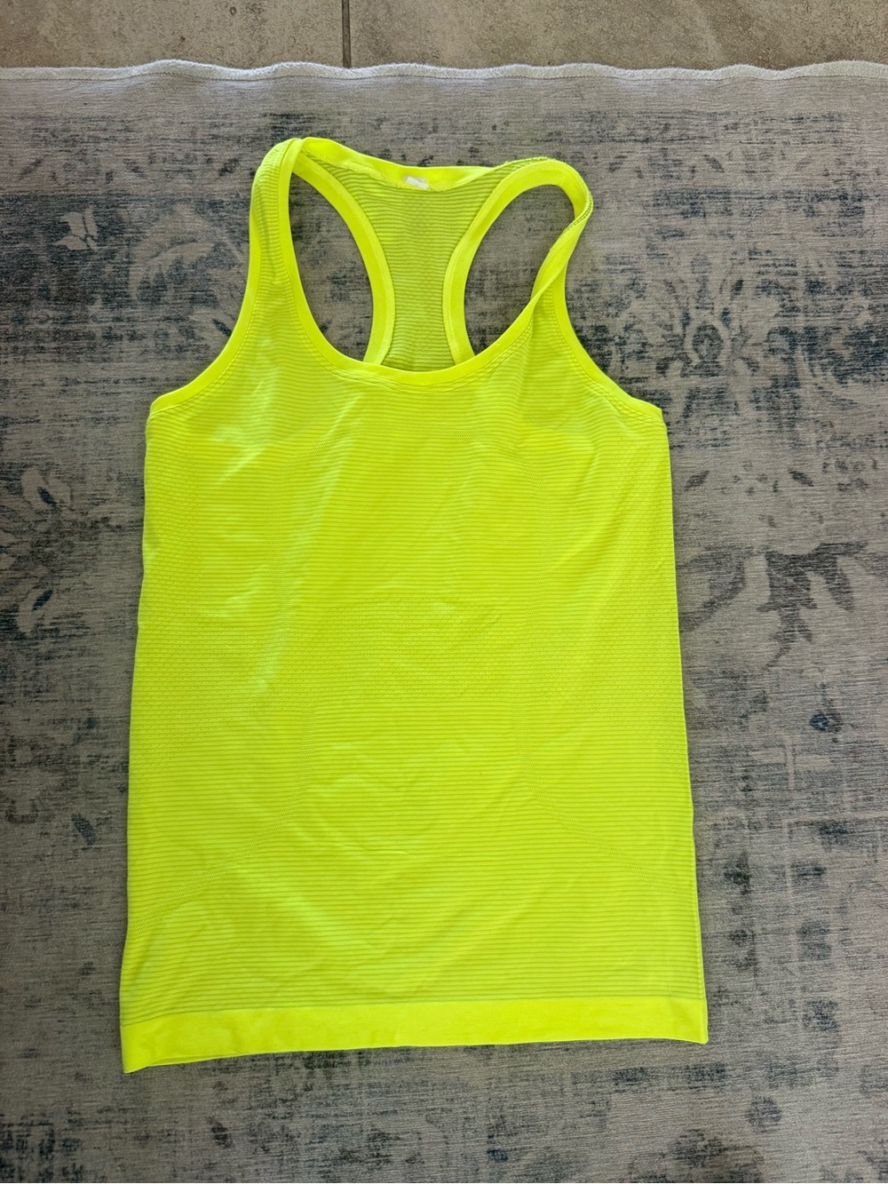 lululemon athletica Neon Yellow Racerback Tank
